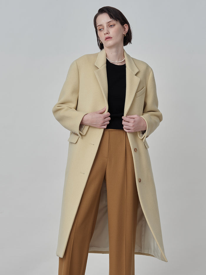 Cashmere Over Fit Coat_Butter