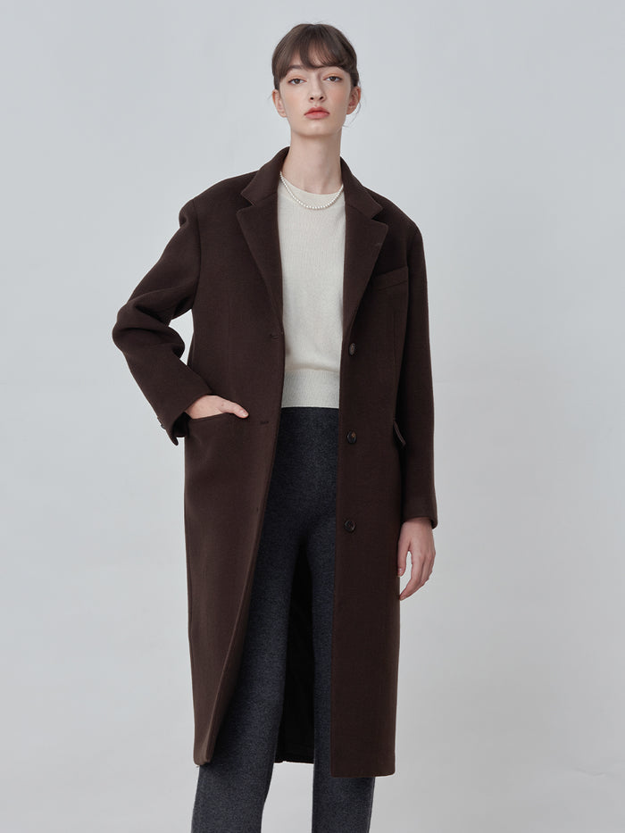 Cashmere Over Fit Coat_Brown
