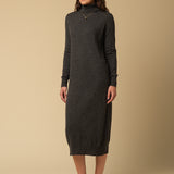 Turtleneck Maxi Dress_Graphite