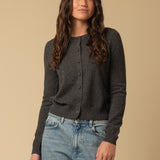 Round Neck Cardigan_Graphite