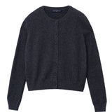 Round Neck Cardigan_Graphite