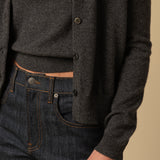 Sleeveless Top and Cardigan Set_Graphite