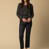 Sleeveless Top and Cardigan Set_Graphite