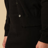 Sleeveless Top and Cardigan Set_Black