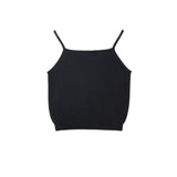Sleeveless Top and Cardigan Set_Black
