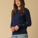 Classic Crew Neck Sweater_Navy