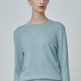 Classic Crew Neck Sweater_Eggshell Blue
