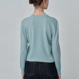 Classic Crew Neck Sweater_Eggshell Blue