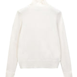 Simple High Neck Sweater_Ivory