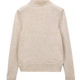 Simple High Neck Sweater_Oatmeal