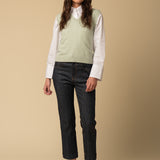 V Neck Vest_Pistachio