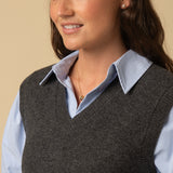 V Neck Vest_Graphite