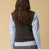 V Neck Vest_Graphite
