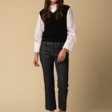 V Neck Vest_Black