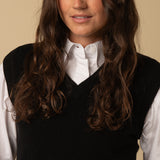 V Neck Vest_Black