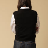 V Neck Vest_Black