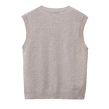 V Neck Vest_Oatmeal