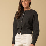 Volume Sleeve Cardigan_Graphite