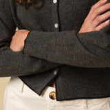 Volume Sleeve Cardigan_Graphite