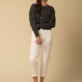 Volume Sleeve Cardigan_Graphite