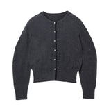 Volume Sleeve Cardigan_Graphite