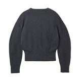 Volume Sleeve Cardigan_Graphite