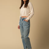 Crop Long Sleeve Sweater_White