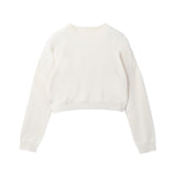 Crop Long Sleeve Sweater_White