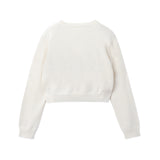 Crop Long Sleeve Sweater_White