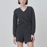 Detachable Sleeve Top_Graphite
