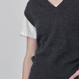 Detachable Sleeve Top_Graphite