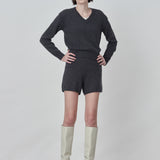 Detachable Sleeve Top_Graphite