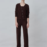 Straight Fit Pants_Brown