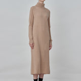 Turtleneck Maxi Dress_Camel