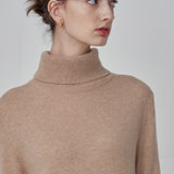 Turtleneck Maxi Dress_Camel