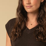 Detachable Sleeve Top_Brown