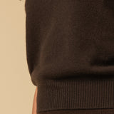 Detachable Sleeve Top_Brown
