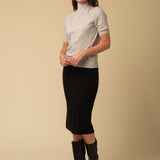 Straight Midi Skirt_Black