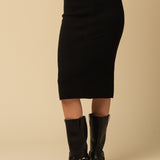 Straight Midi Skirt_Black