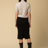 Straight Midi Skirt_Black