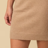 Cashmere Mini Skirt_Camel