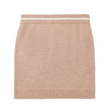 Cashmere Mini Skirt_Camel