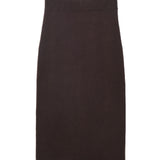Straight Midi Skirt_Brown