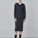 Straight Midi Skirt_Graphite