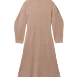 Volume Sleeve A Line Dress_Camel