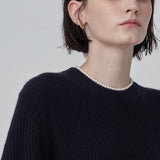 Volume Sleeve A Line Dress_Dark Navy