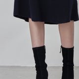 Volume Sleeve A Line Dress_Dark Navy