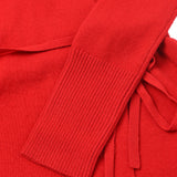 Wrap Cardigan_Lipstick Red