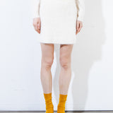 Brushed Cashmere Mini Skirt_Ivory