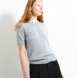 Brushed Polo Shortsleeve_Grey Pearl
